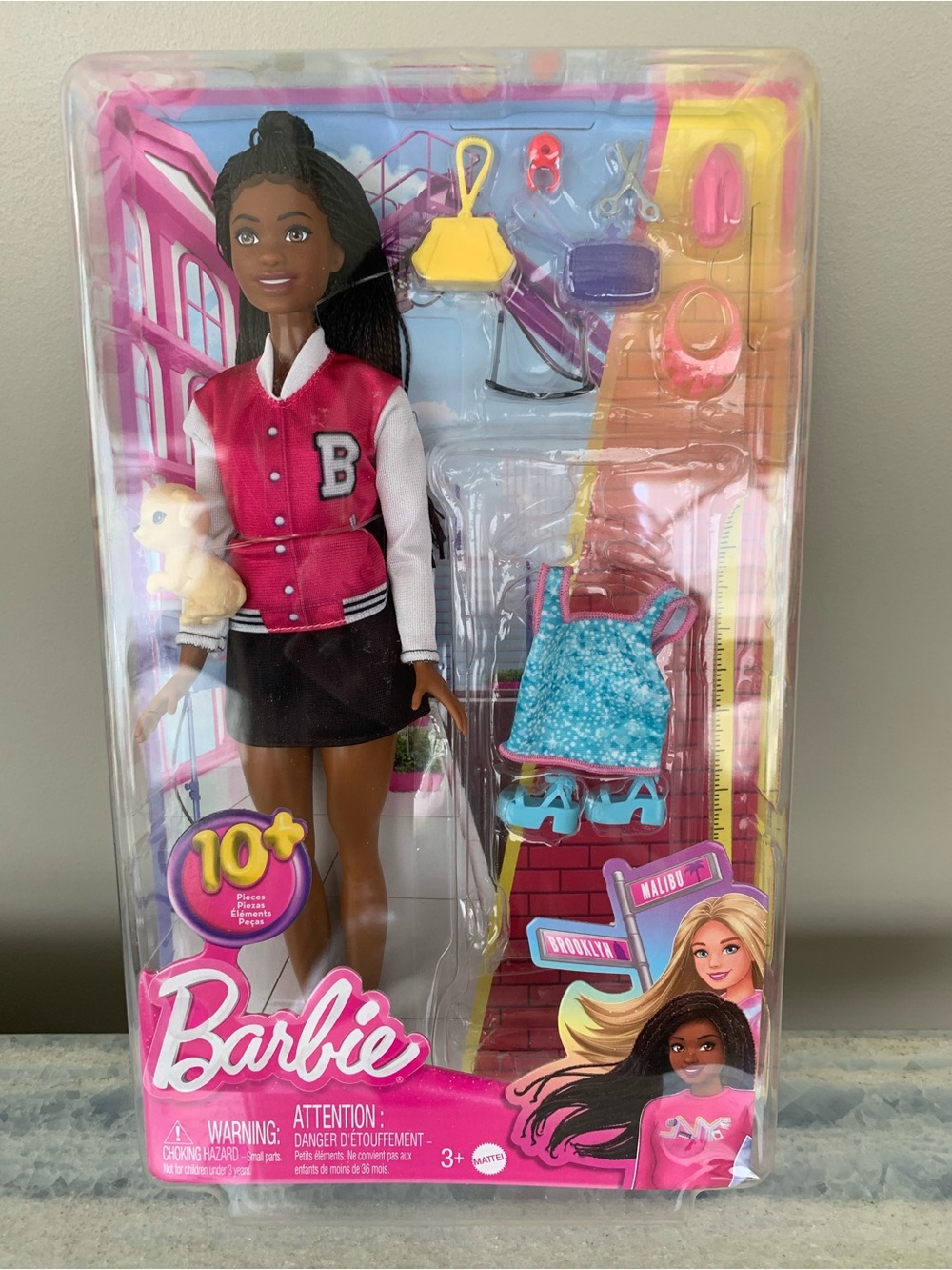 Barbie “Brooklyn” Doll with Puppy & Accessories | Pink Jacket | Mattel #3